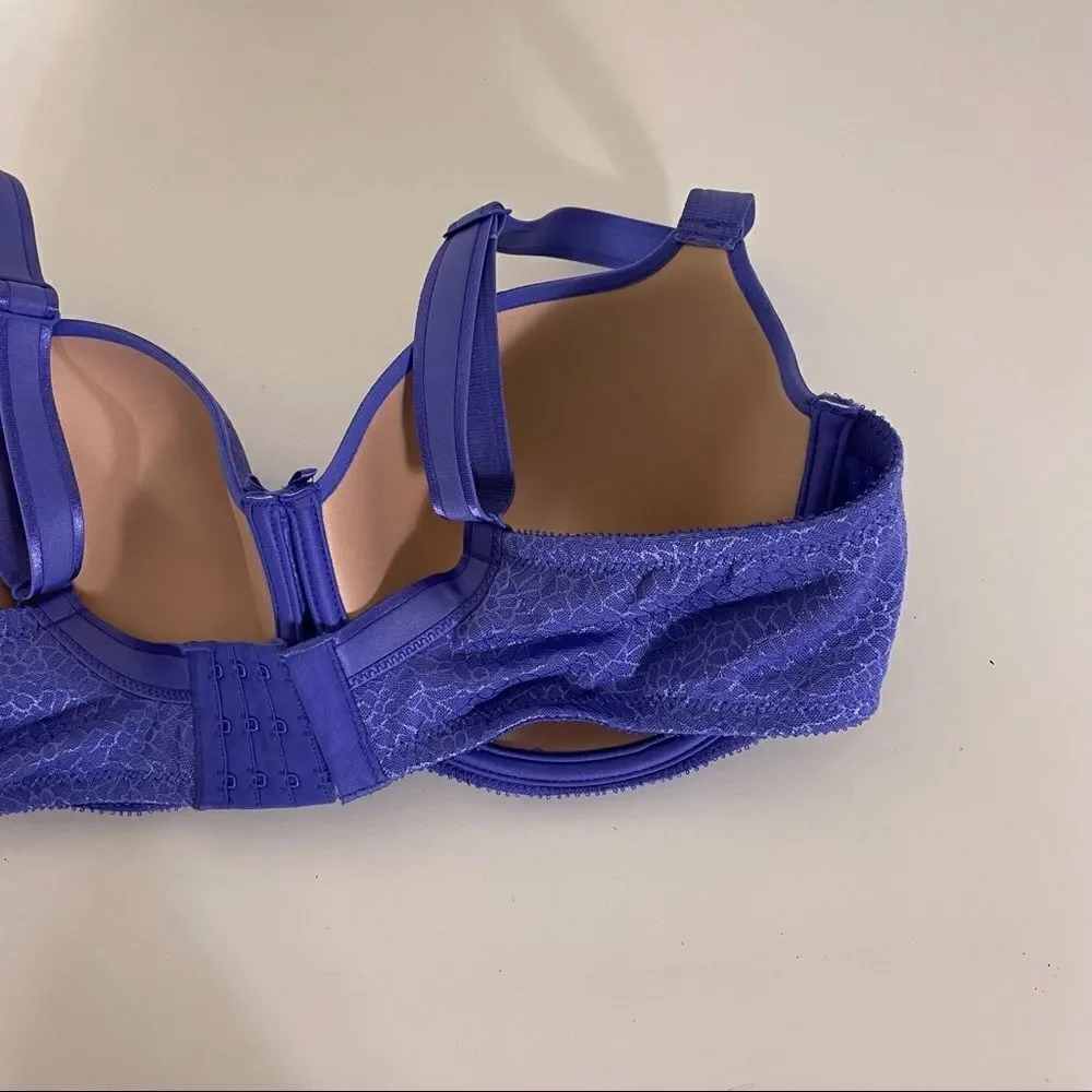 Chantelle Purple Flower Print‎ Lightly Lined Bra 40C